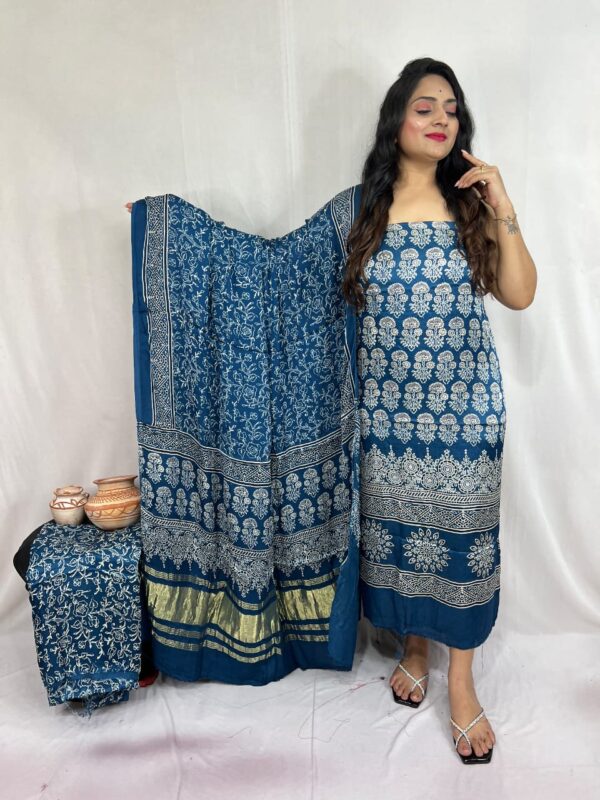 Modal ajrakh suit material - Image 5