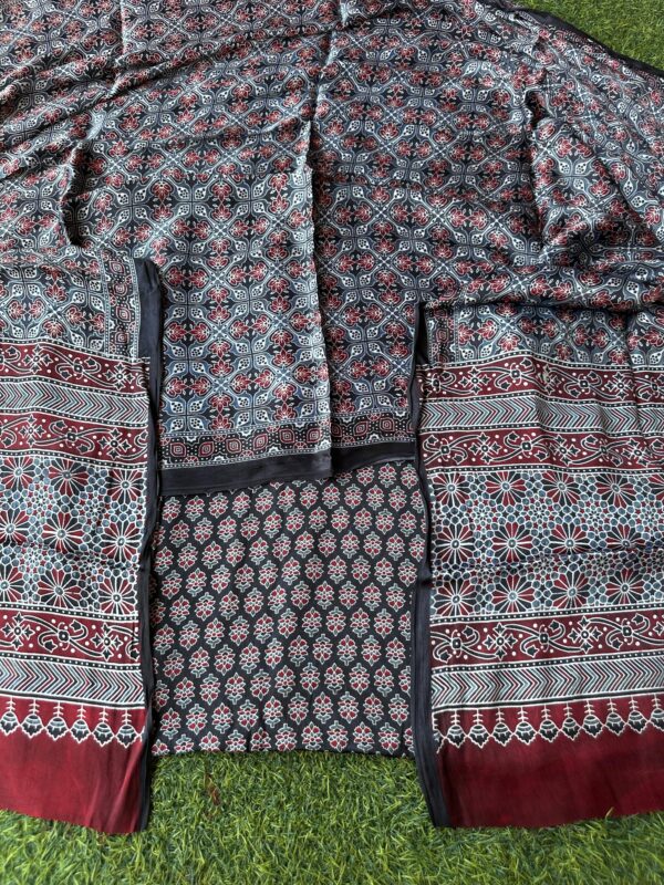SK Ajrakh natural-dye modal silk - Image 13