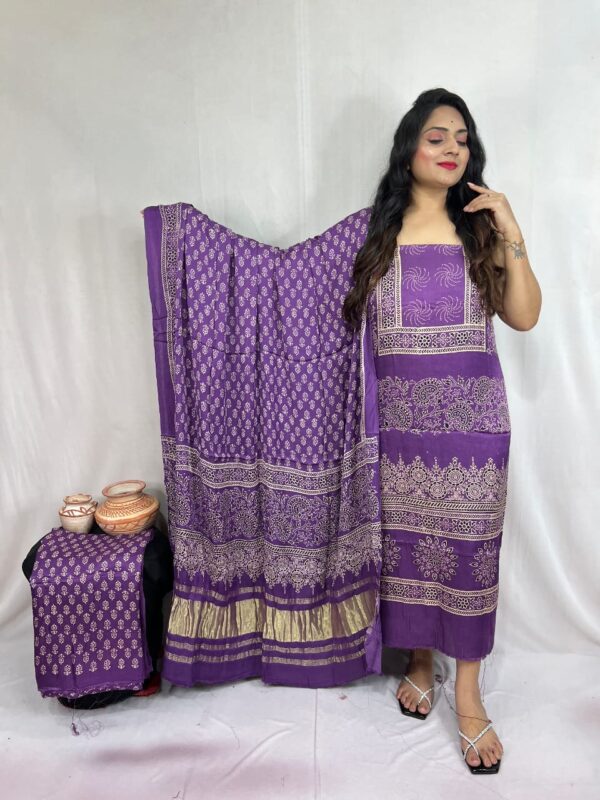 Modal ajrakh suit material - Image 24