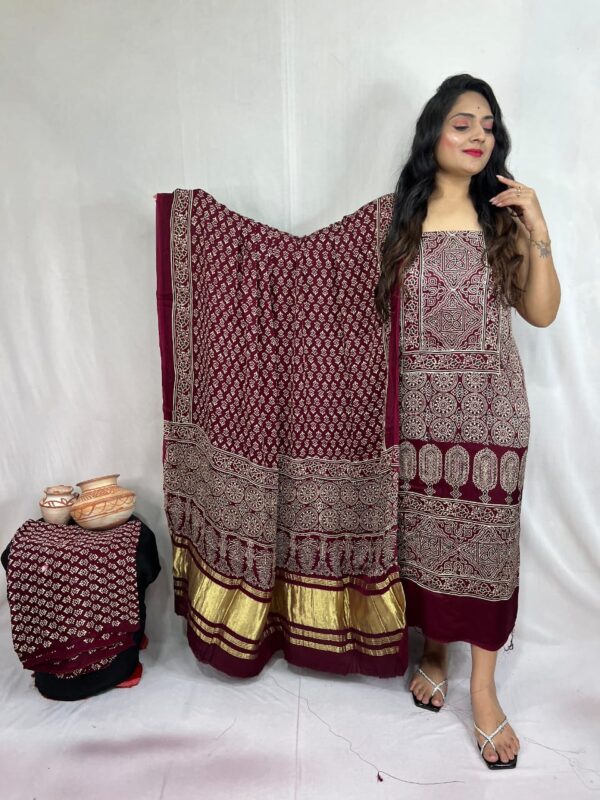 Modal ajrakh suit material - Image 3