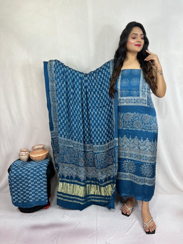 Modal ajrakh suit material - Image 19