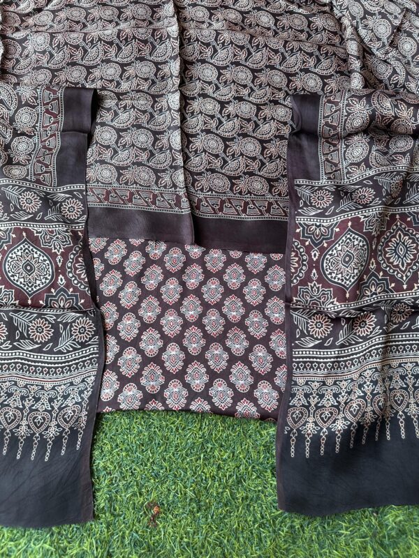 SK Ajrakh natural-dye modal silk - Image 9