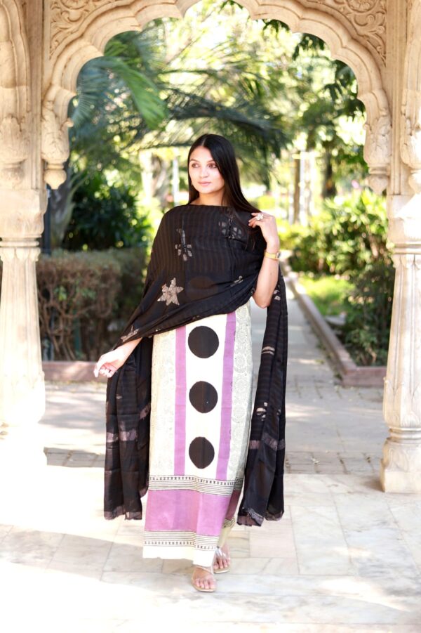 BB  Blocks Modal silk suits material - Image 9