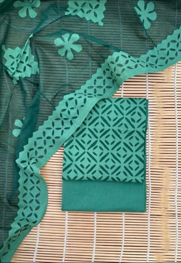 Applique Cotton Suits Material Handmade - Image 22