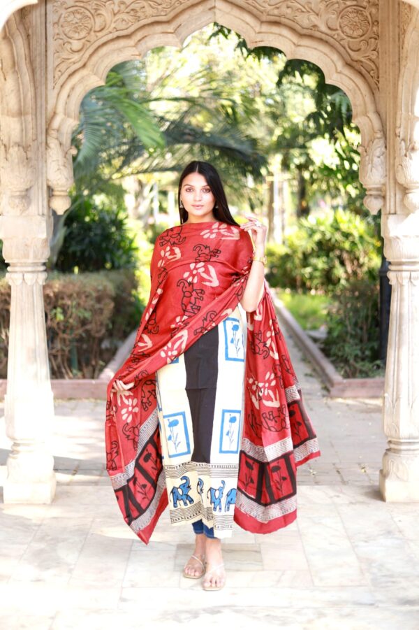 BB  Blocks Modal silk suits material - Image 23