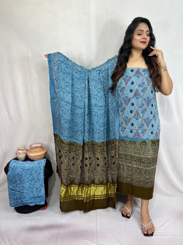 Modal ajrakh suit material - Image 20
