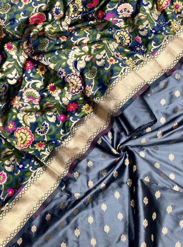 Exclusive Banarasi Unstitched Salwar Suits Dupatta - Image 2