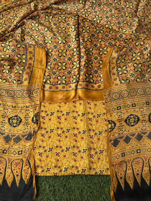 SK Ajrakh natural-dye modal silk - Image 10