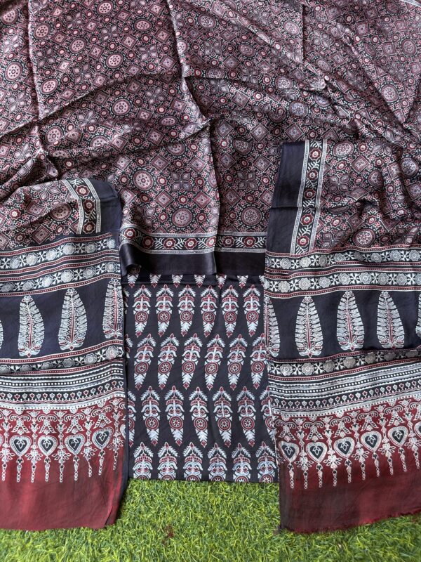 SK Ajrakh natural-dye modal silk - Image 7
