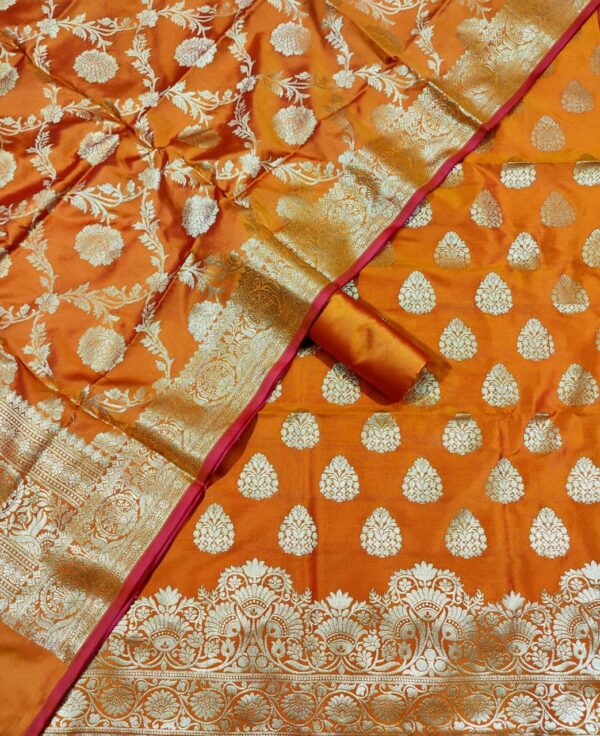 Exclusive Banarasi Unstitched Salwar Suit Dupatta