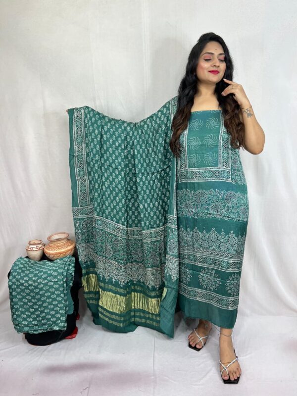 Modal ajrakh suit material - Image 21