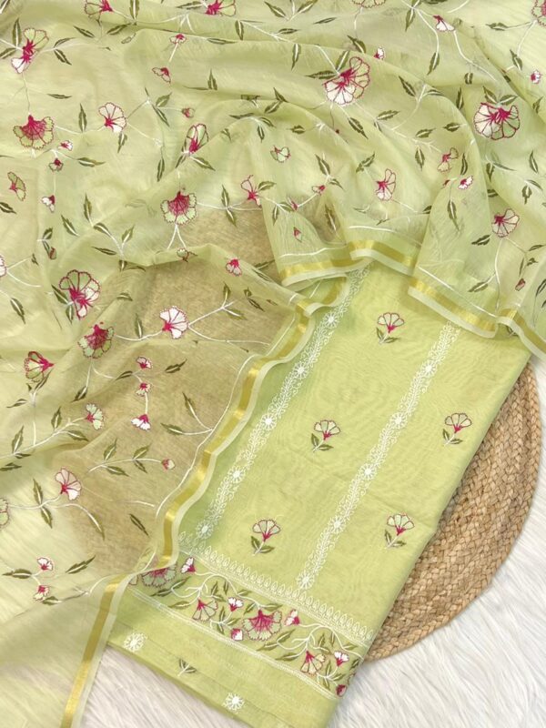Exclusive Banarasi-Unstitched Salwar suits with Dupatta - Image 4