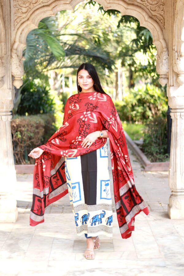 BB  Blocks Modal silk suits material - Image 14
