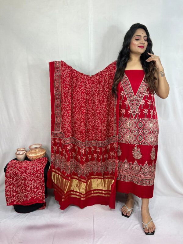 Modal ajrakh suit material - Image 9