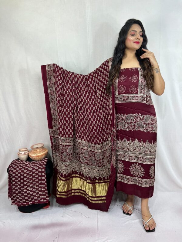 Modal ajrakh suit material - Image 10
