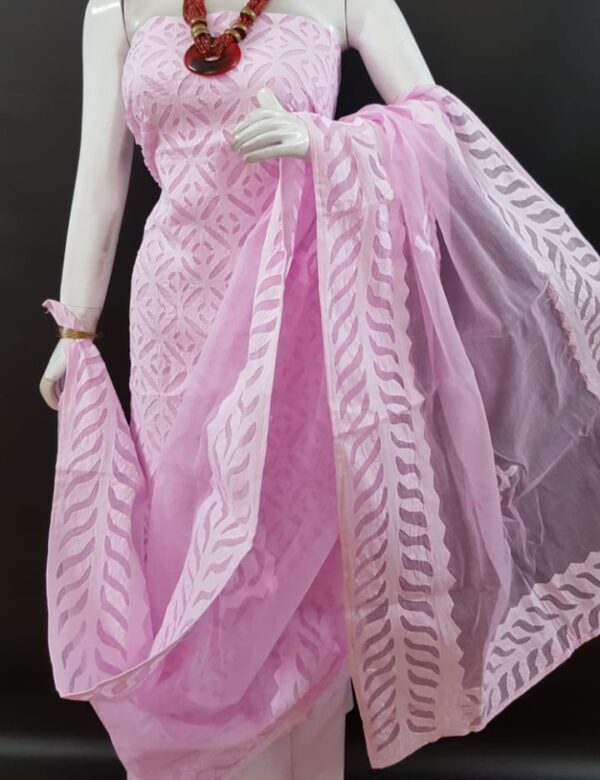 Applique Cotton Suits Material Handmade - Image 17