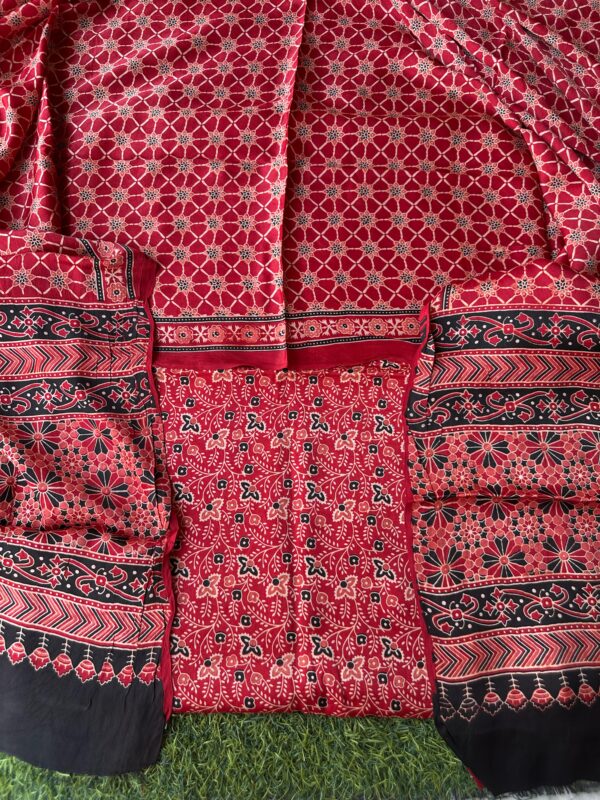 SK Ajrakh natural-dye modal silk - Image 3