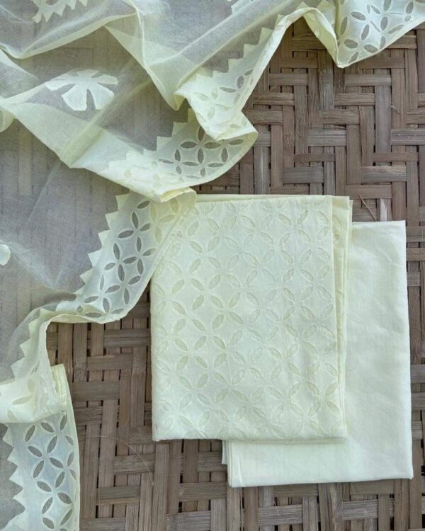 Applique Cotton Suits Material Handmade - Image 24