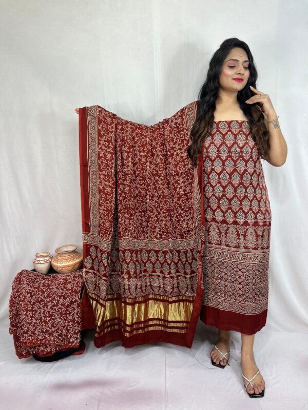 Modal ajrakh suit material - Image 34