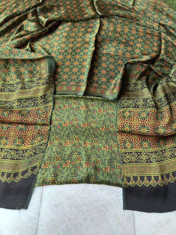 SK Ajrakh natural-dye modal silk - Image 8