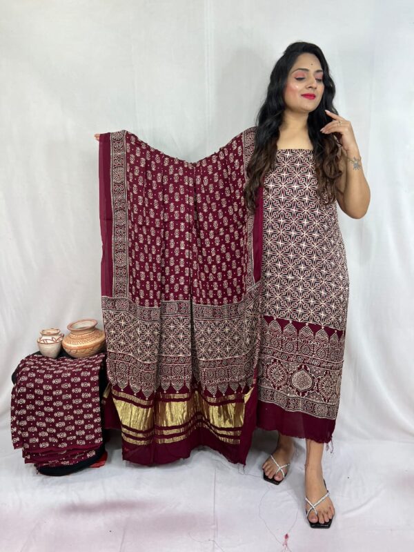 Modal ajrakh suit material - Image 32