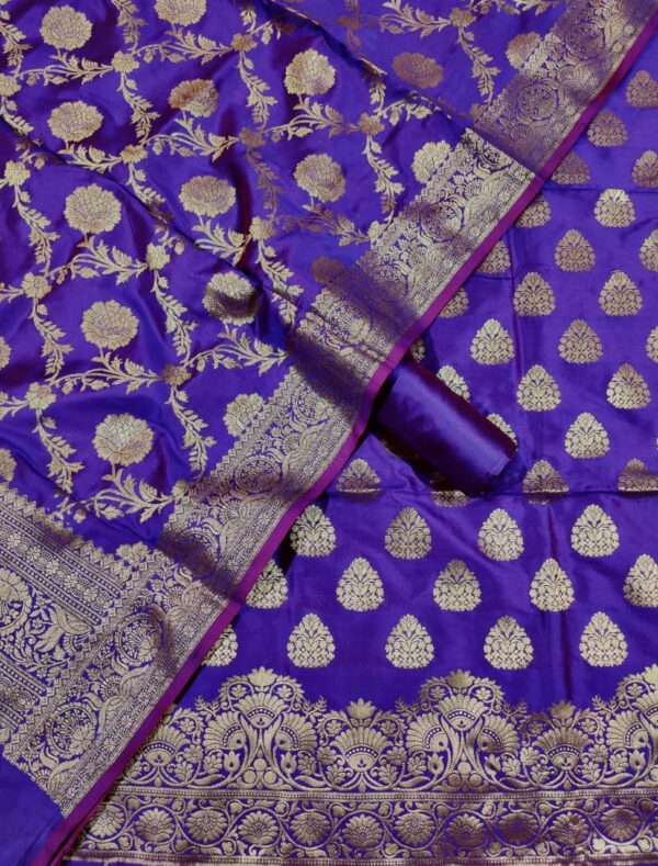 Exclusive Banarasi Unstitched Salwar Suit Dupatta - Image 2