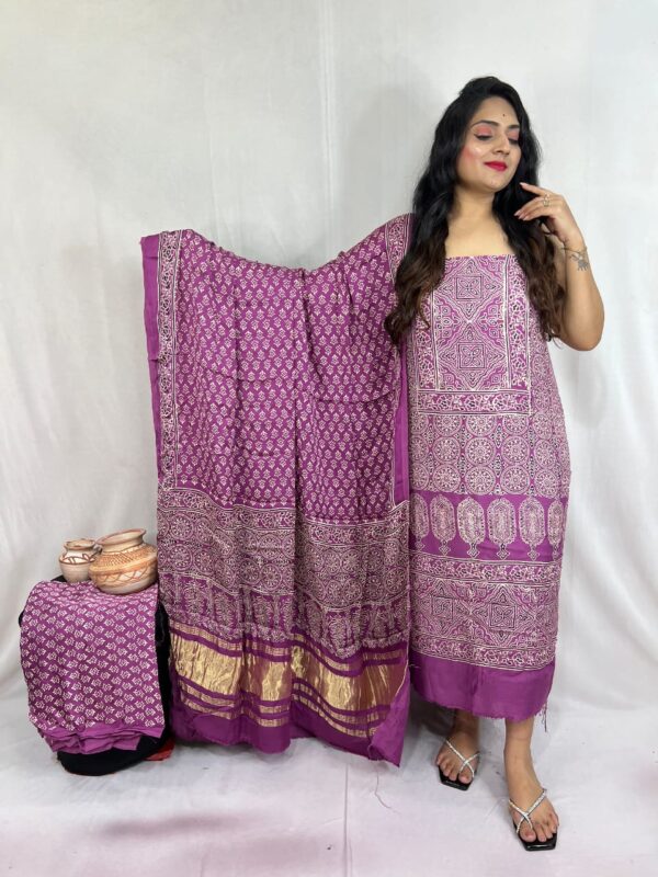 Modal ajrakh suit material - Image 12
