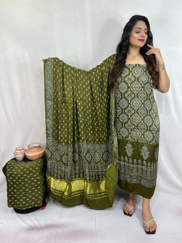 Modal ajrakh suit material - Image 13