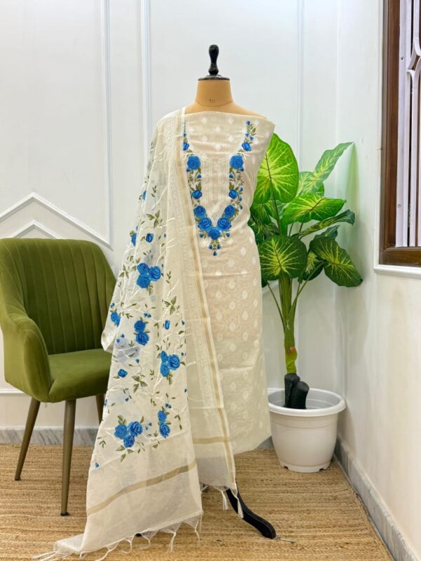 Exclusive Banarasi white collection - Image 3