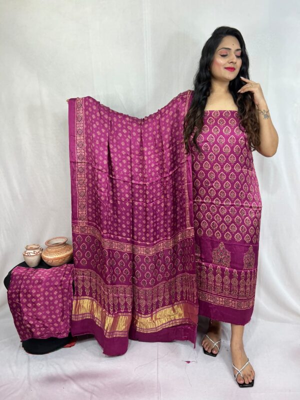 Modal ajrakh suit material - Image 36