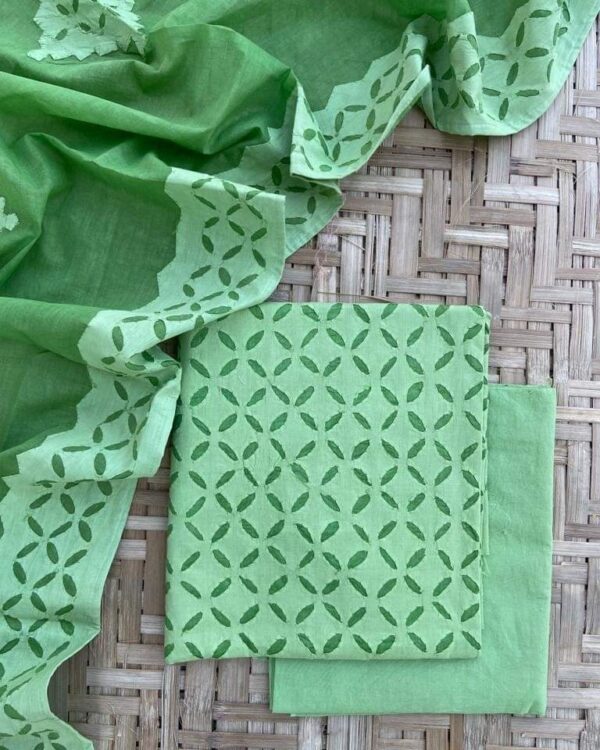 Applique Cotton Suits Material Handmade - Image 29