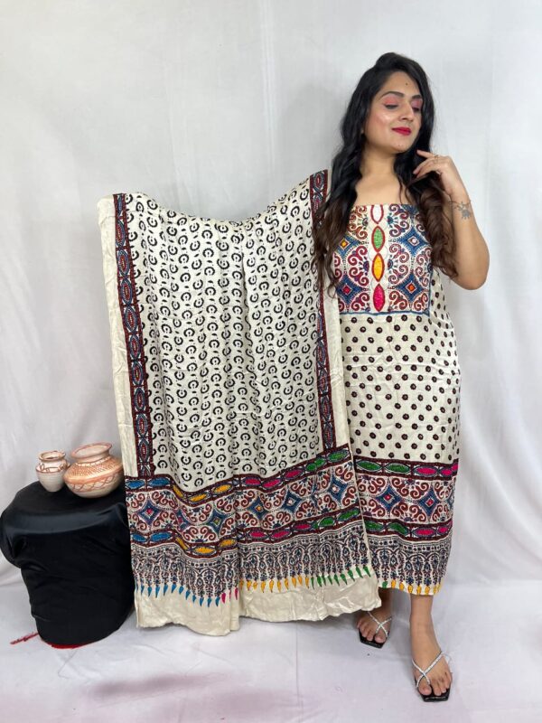 Pure modal silk suit material - Image 9