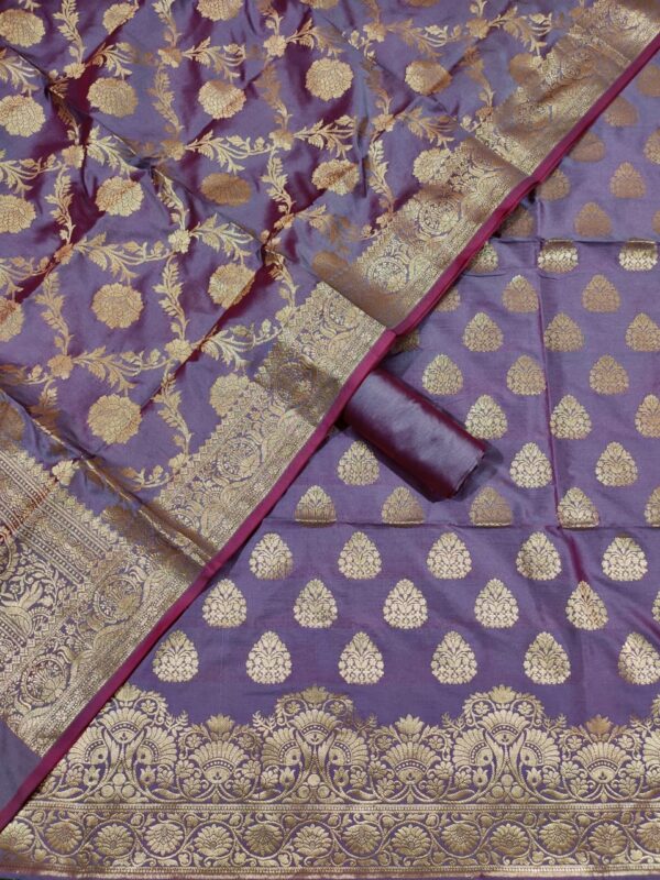 Exclusive Banarasi Unstitched Salwar Suit Dupatta - Image 4