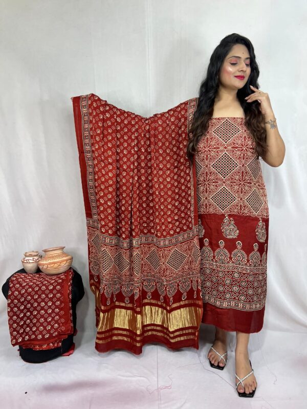 Modal ajrakh suit material - Image 28