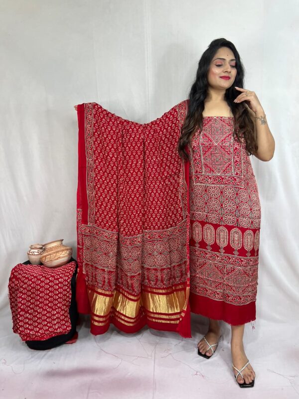 Modal ajrakh suit material - Image 16