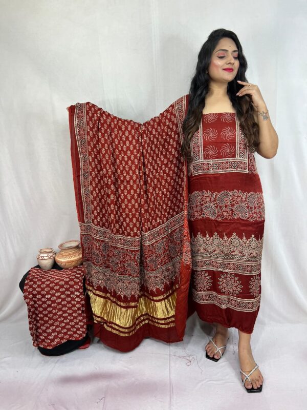 Modal ajrakh suit material - Image 40