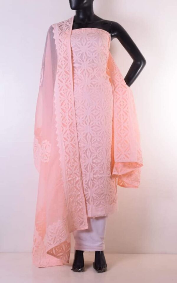 Applique Cotton Suits Material Handmade - Image 9