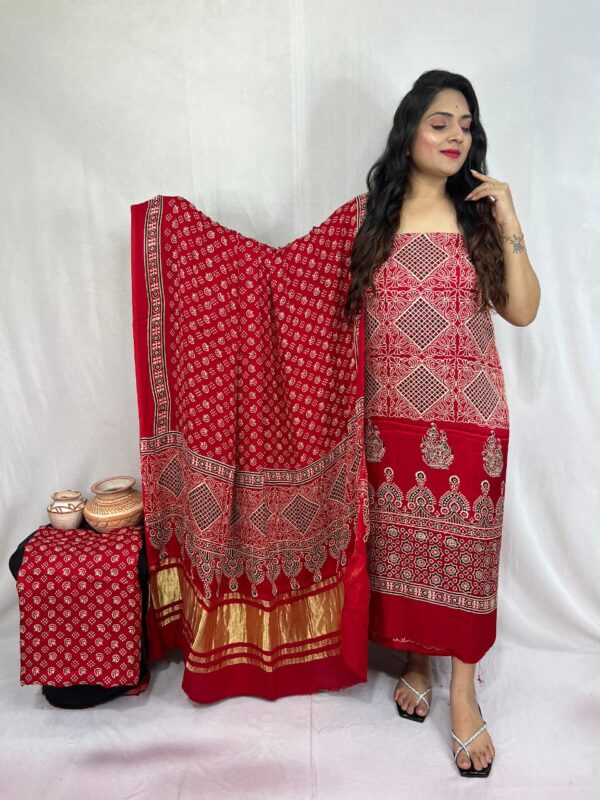 Modal ajrakh suit material - Image 41
