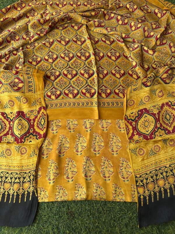 SK Ajrakh natural-dye modal silk - Image 15