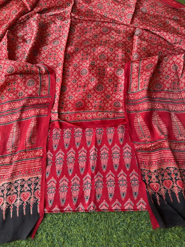 SK Ajrakh natural-dye modal silk - Image 16
