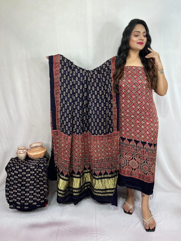 Modal ajrakh suit material - Image 45