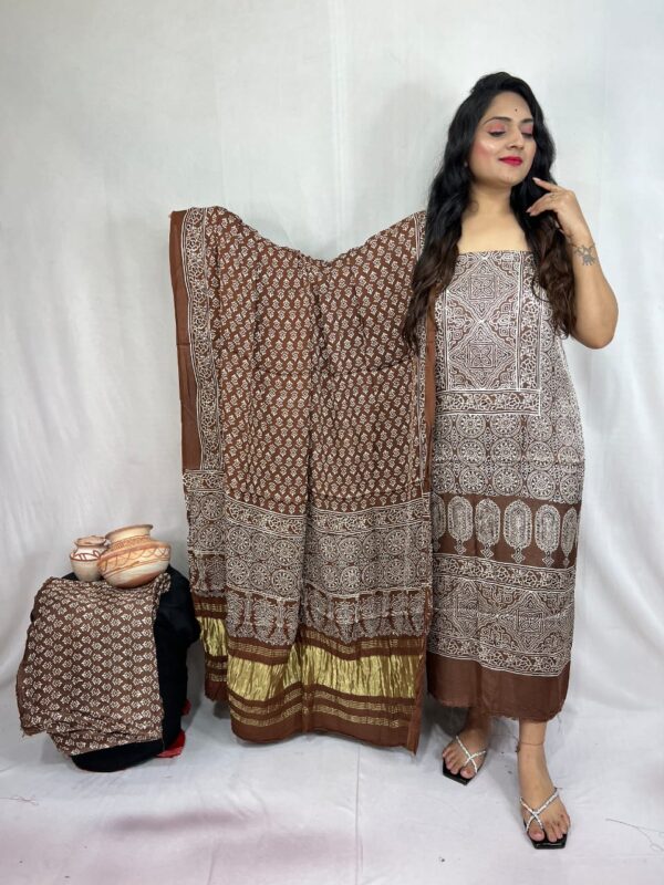 Modal ajrakh suit material - Image 43