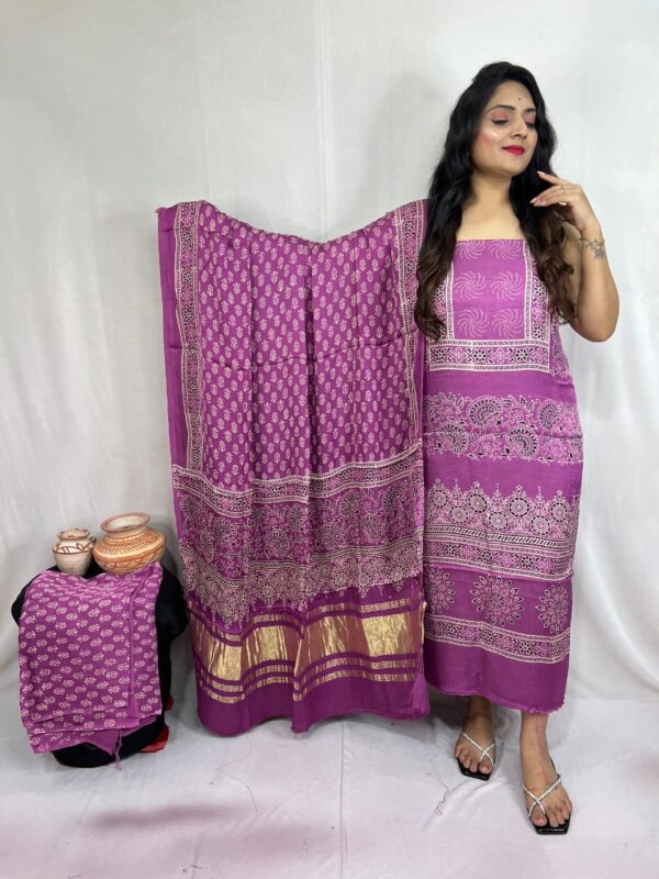 Modal ajrakh suit material - Image 44