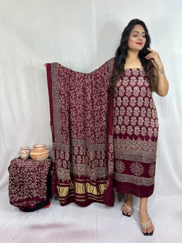 Modal ajrakh suit material - Image 46