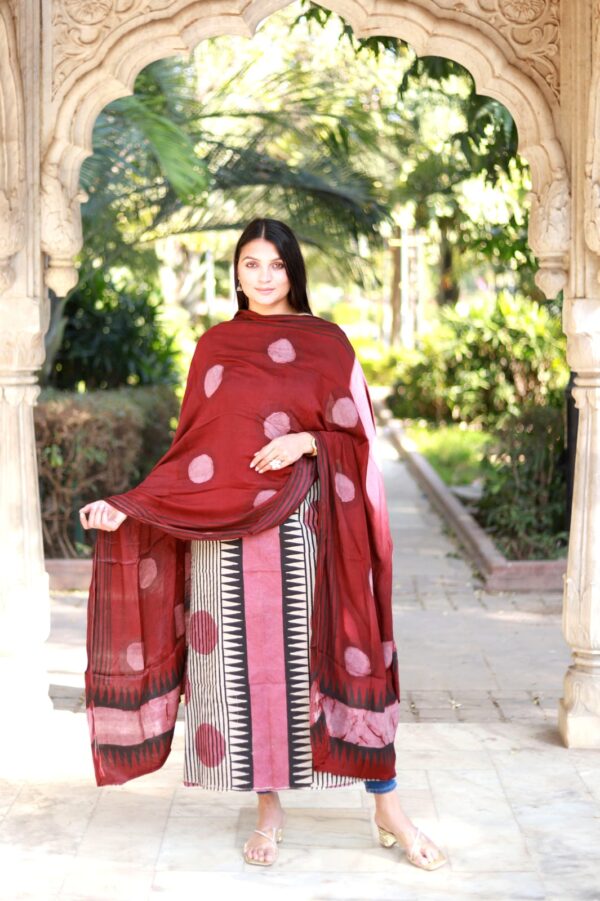 BB  Blocks Modal silk suits material - Image 4