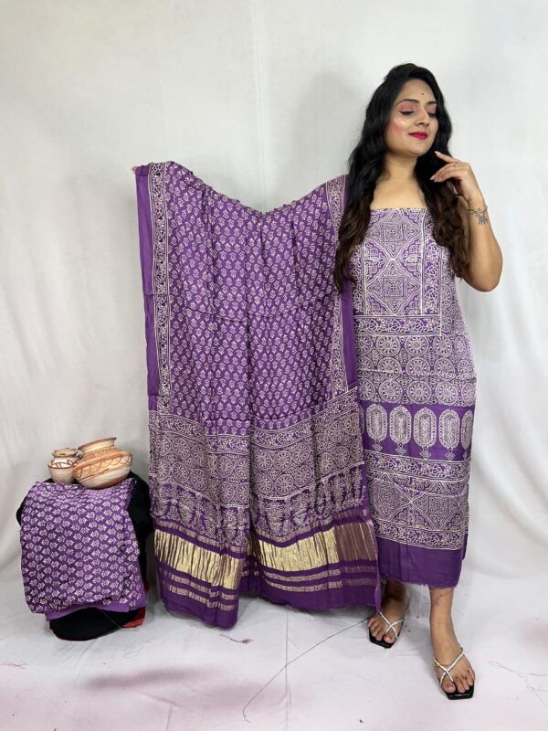 Modal ajrakh suit material - Image 50