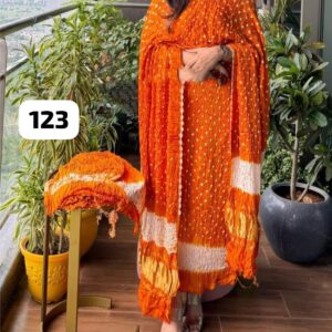 Pure modal silk bandhej suit material