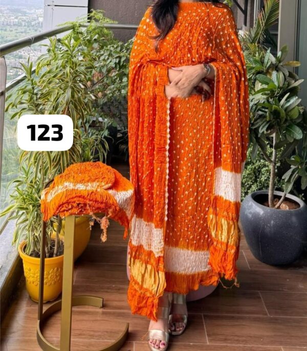 Pure modal silk bandhej suit material