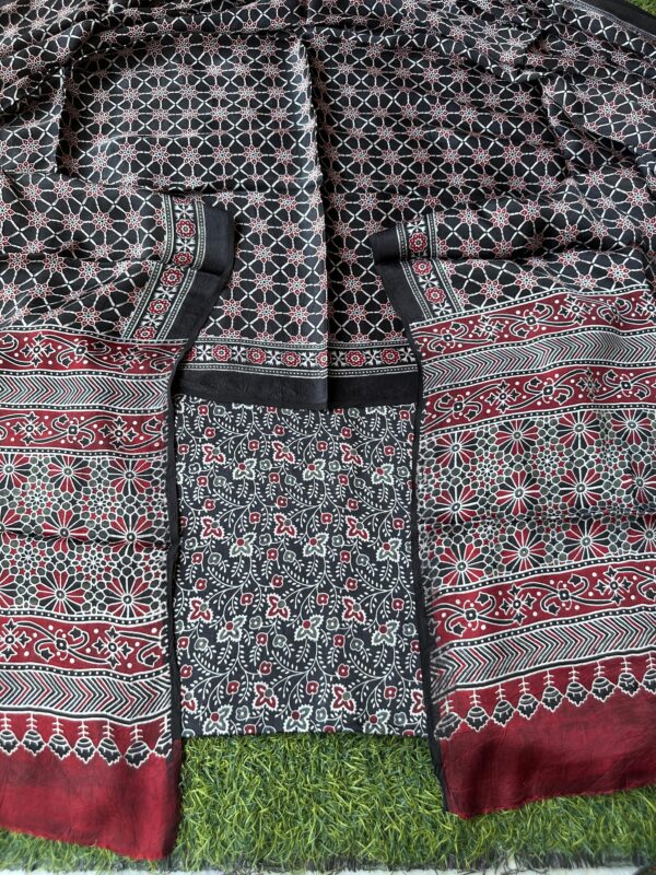 SK Ajrakh natural-dye modal silk - Image 18