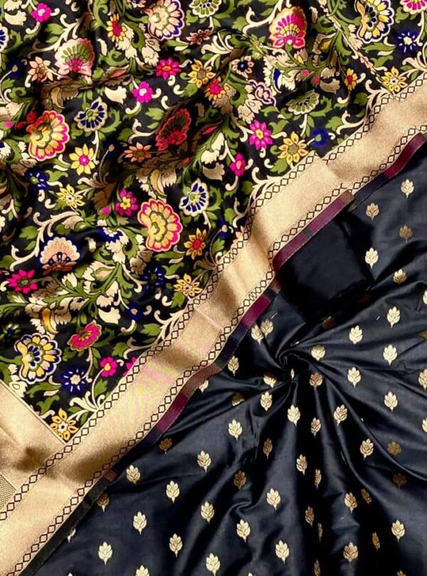 Exclusive Banarasi Unstitched Salwar Suits Dupatta - Image 7